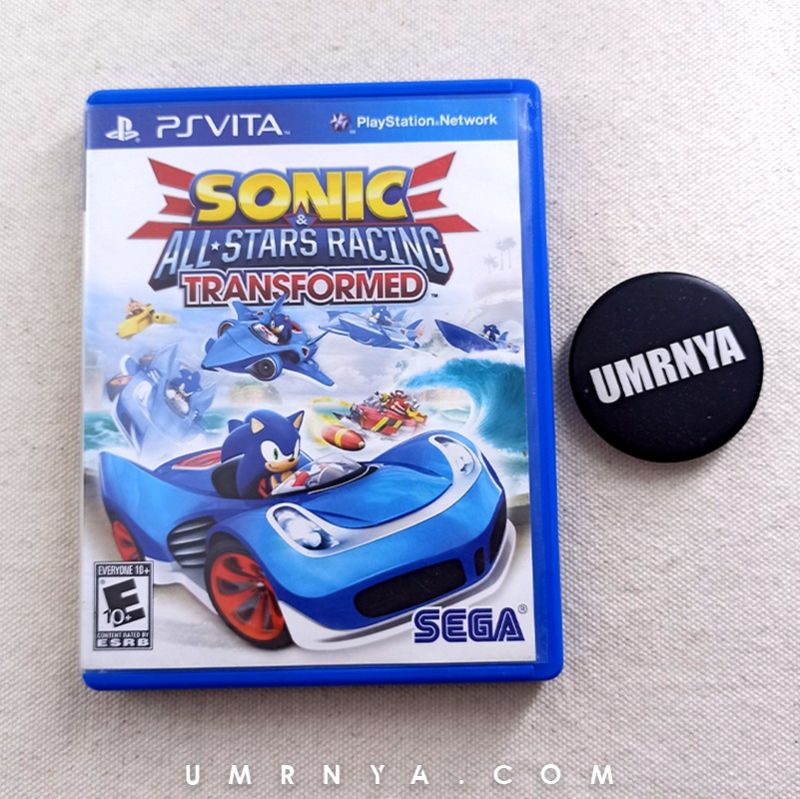 BOX COVER ONLY, Sonic & All-Stars Racing Transformed PsVita Game Cartridge PS Vita Games All Stars