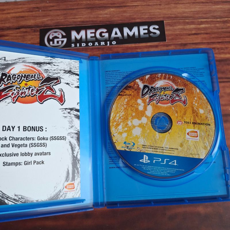 Kaset BD PS4 Dragon Ball Fighter Z - Second/Bekas