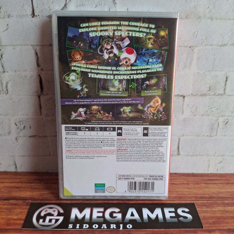 Luigi Mansion 2 HD Nintendo Switch - New/Segel