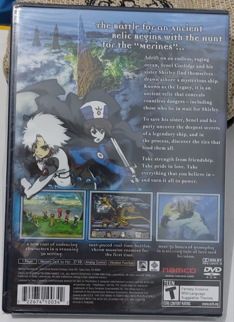 Tales of Legendia PS2 REG 1 / PURE US