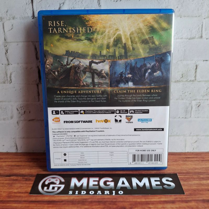 Kaset BD PS5 Elden Ring - Second/bekas