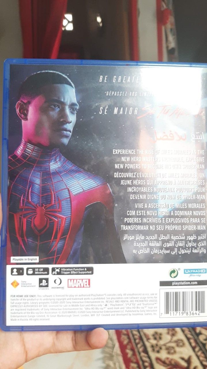 Kaset Spiderman Moralles Ps5