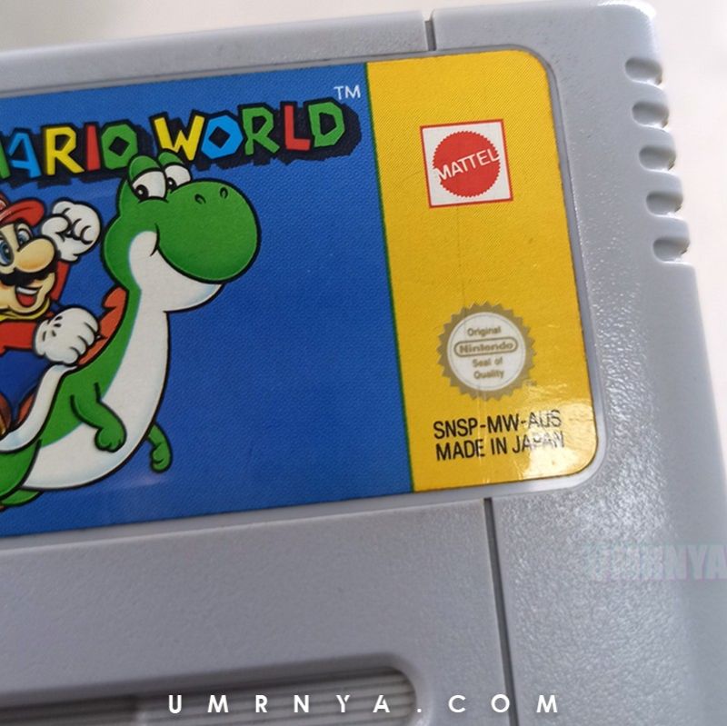 Kaset Game SNES Super Mario World Yoshi Super Nintendo Entertainment System Cartridge Game
