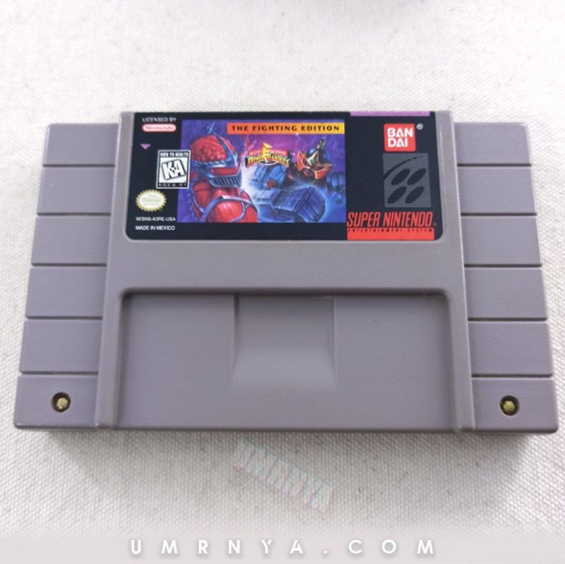 Kaset Game Power Rangers Fighting Edition Cartridge SNES Super Nintendo Entertainment System Sufami