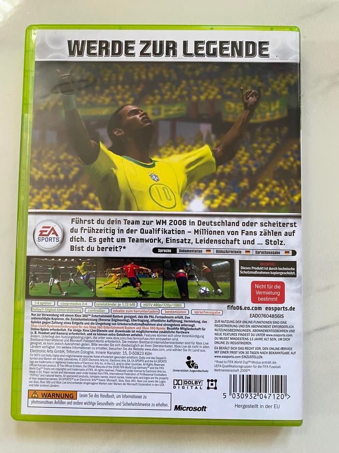 Xbox 360 Fifa 06 CD DVD BD Ori Region PAL 2006 RARE langka eksklusif