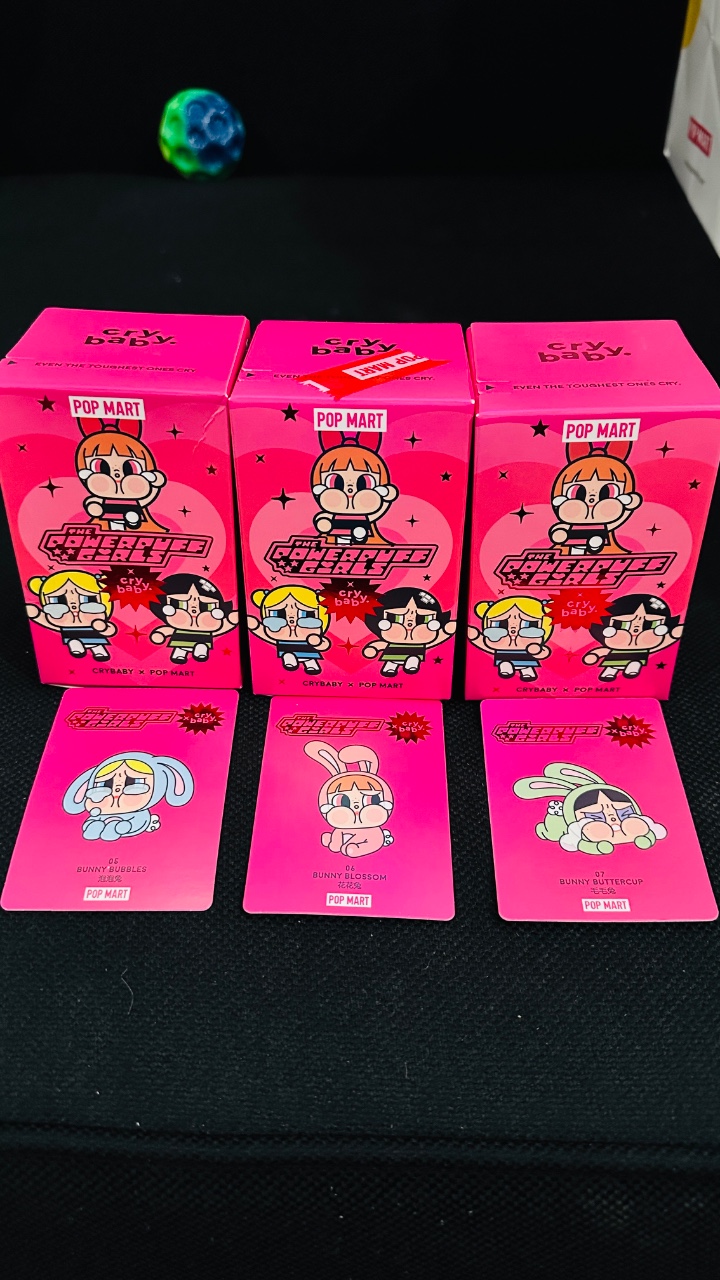 Popmart CRYBABY × Powerpuff Girls Series Figures BUNNY BUBBLES