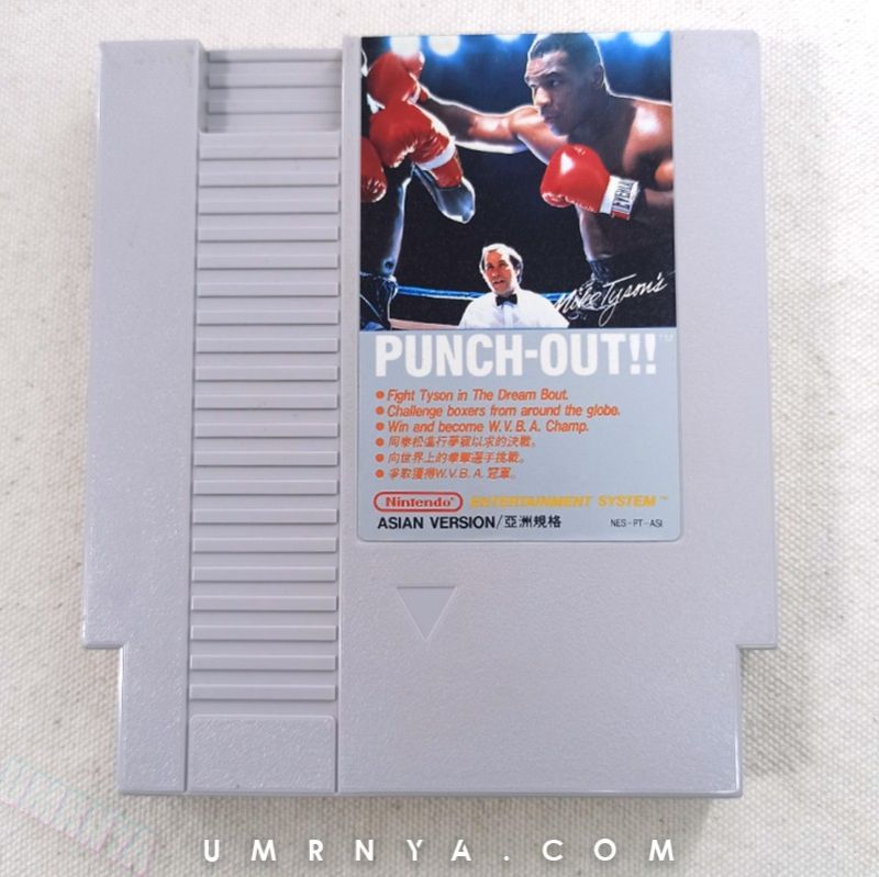 Kaset Game Mike Tyson's Punch-Out Cartridge NES Nintendo Entertainment System Famicom Punch Out