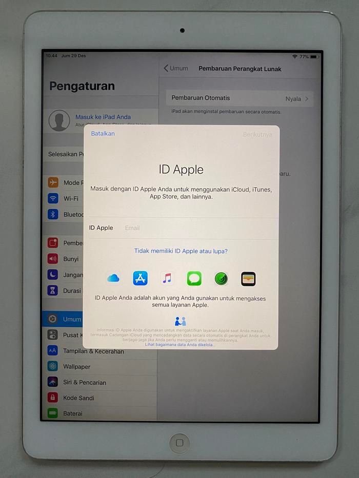 iPad Air 1 Second 16GB Wifi Only Full Set Aman iCloud Unlock Normal Masih Bisa