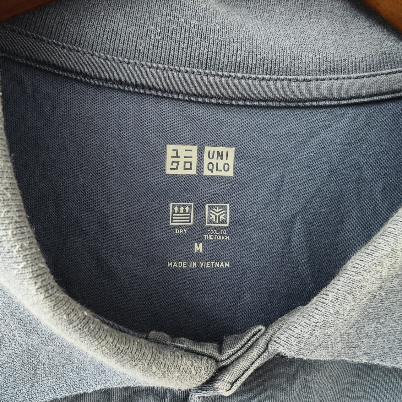 Polo Shirt UNIQLO AIRism Cool Touch Royal Blue (M)