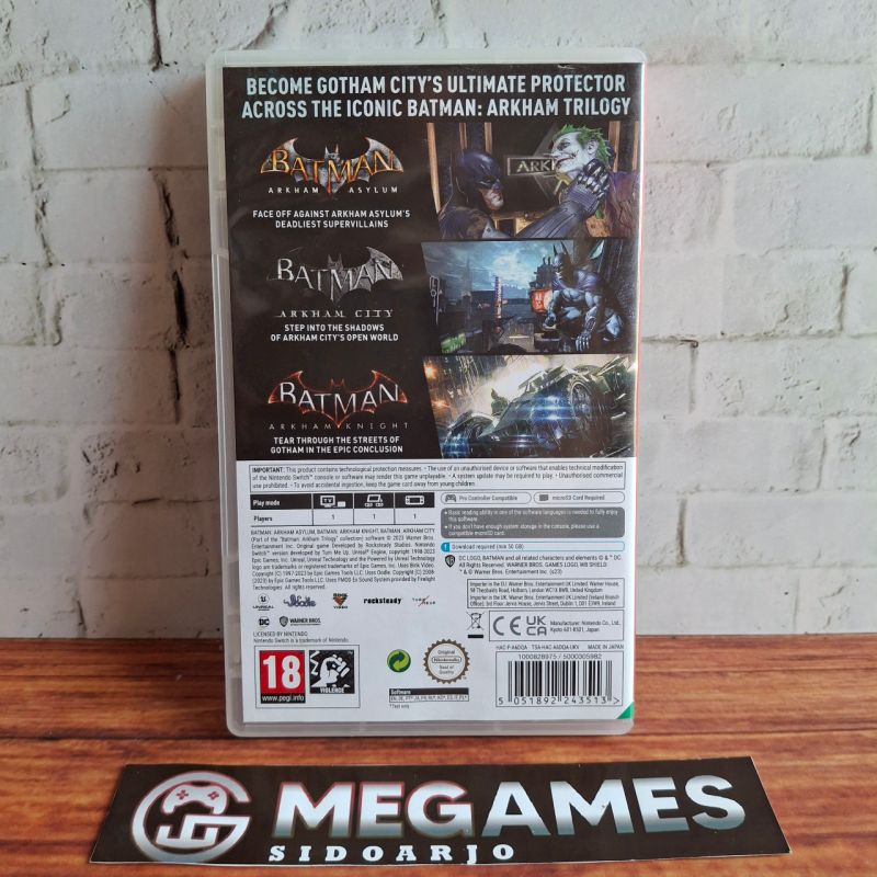 Batman Arkham Trilogy Nintendo Switch - Second/Bekas