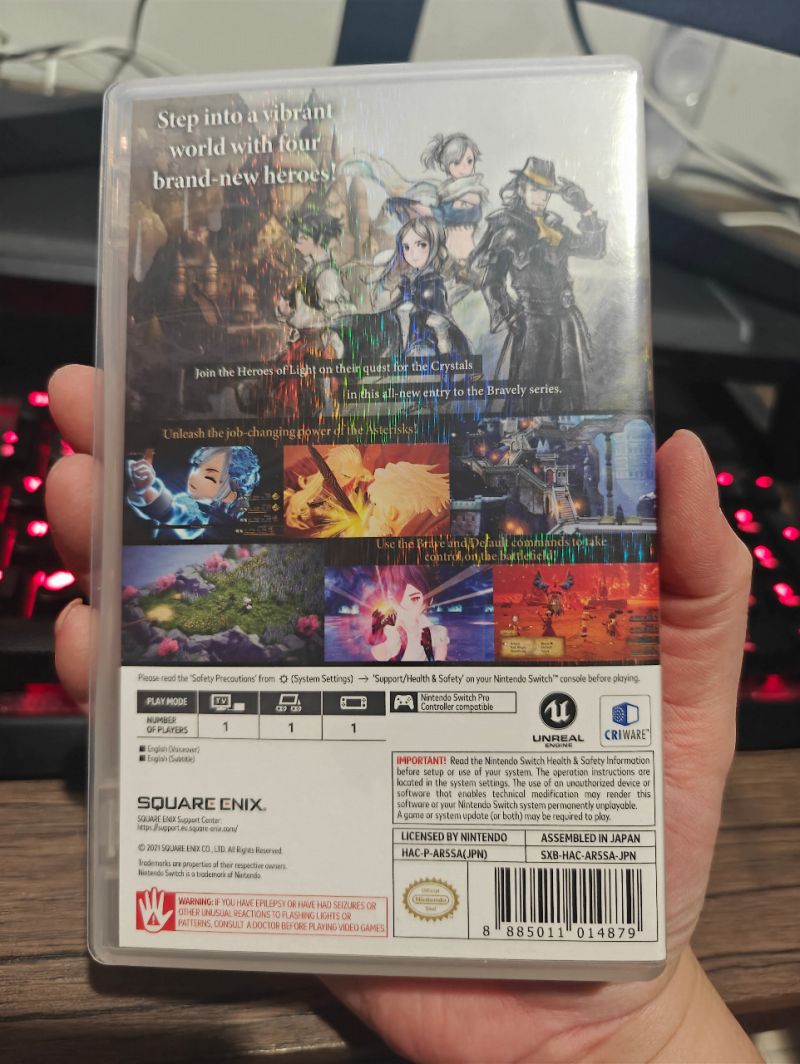 HYBRID AUCTION GAP 510 Nintendo Switch Game Bravely Default 2 Hologram Cover Version