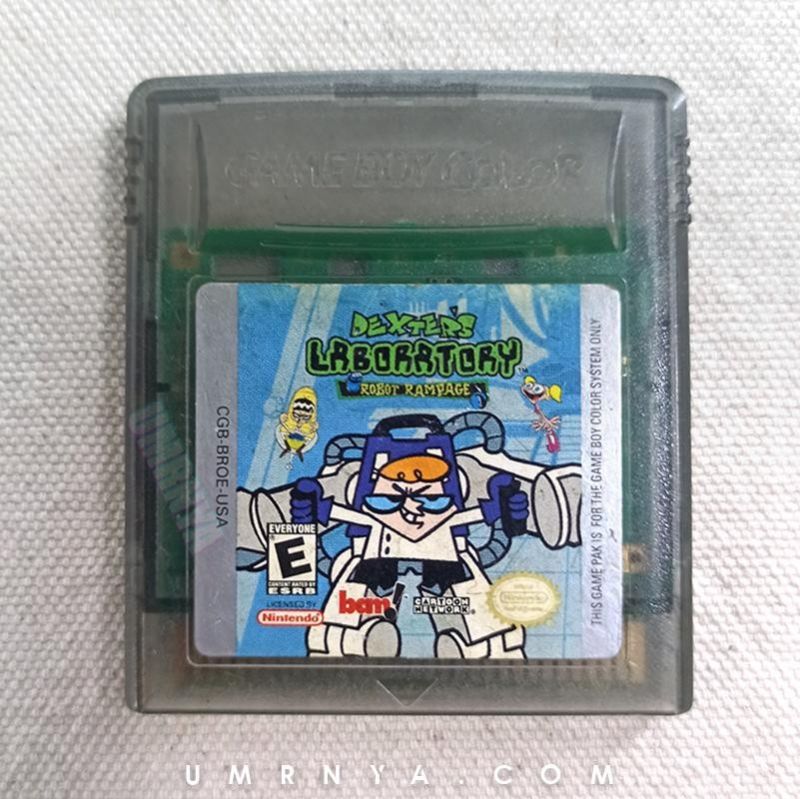 Kaset Dexter's Laboratory Robot Rampage Nintendo Gameboy Color Gbc GBA Daxter Dexter sp Cartridge