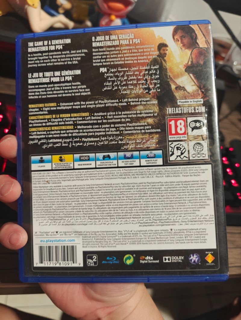 PS4 Game The Last of Us Remastered