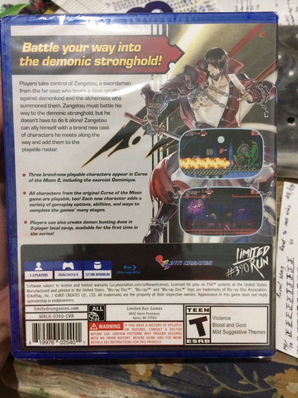 Ps4 -  bloodstained: curse of the moon 2 - limited run games #390