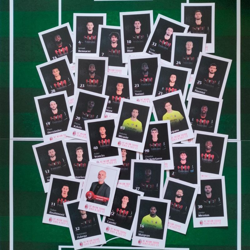 Foto Polaroid Mini Poster Pemain Bola - AC Milan season 2022