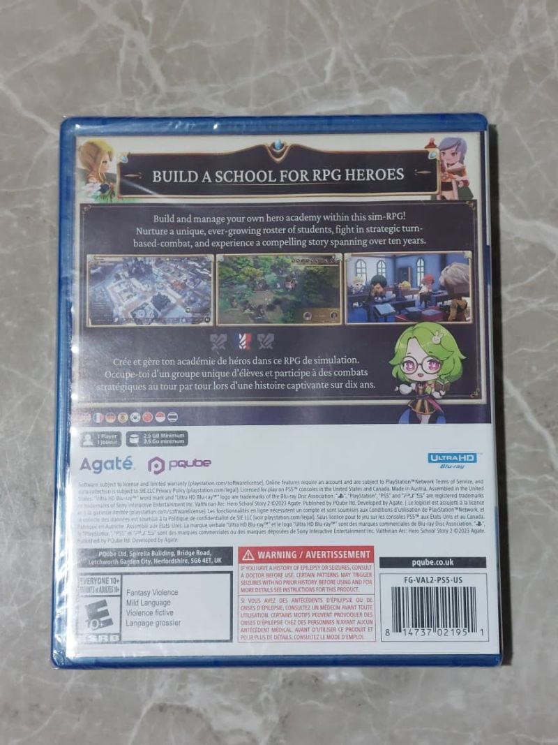 Valthirian Arc Hero School Story PlayStation 4 (Region 1 / US)
