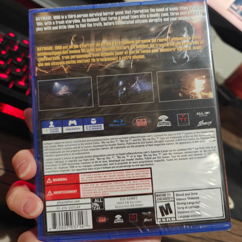 NEW Sealed PS4 Game Daymare 1998