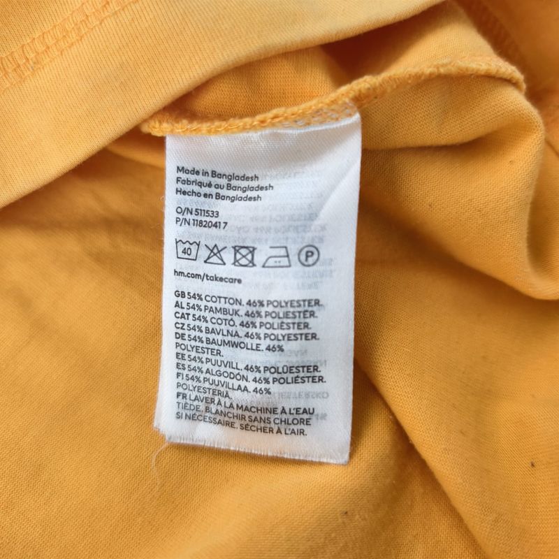 Kaos H&M Oversized Fit XXL – Mustard