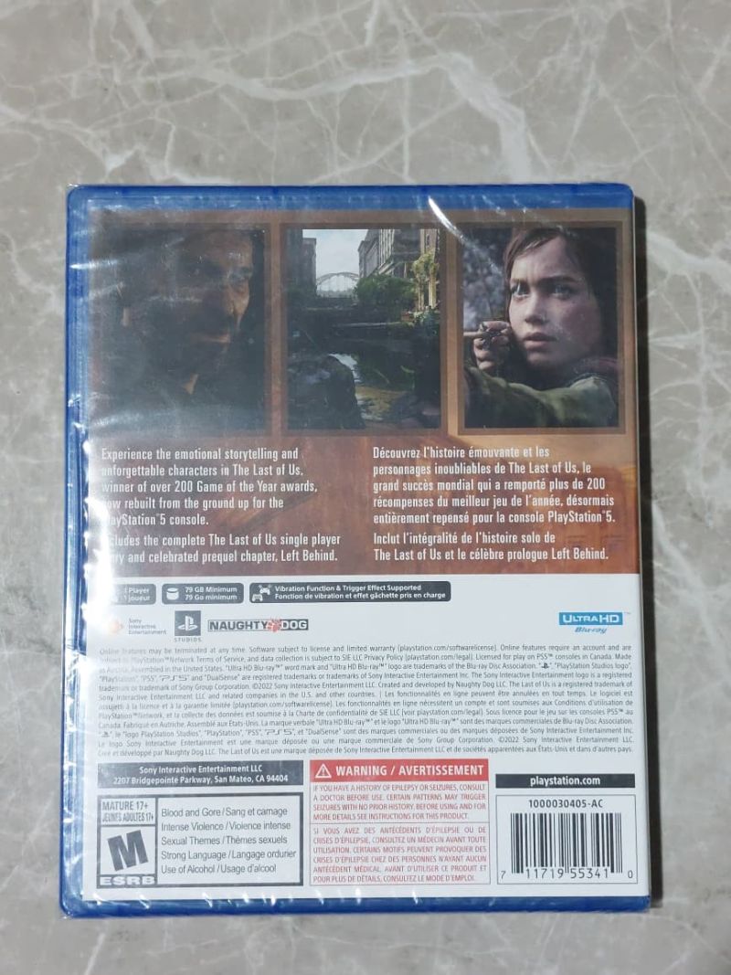 The Last of Us Part 1 PlayStation 5 (Region 1 / US)