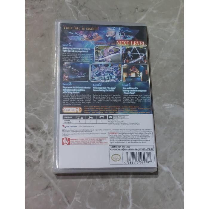 Azure Striker Gunvolt 3 - Nintendo Switch (REG 1 / US)