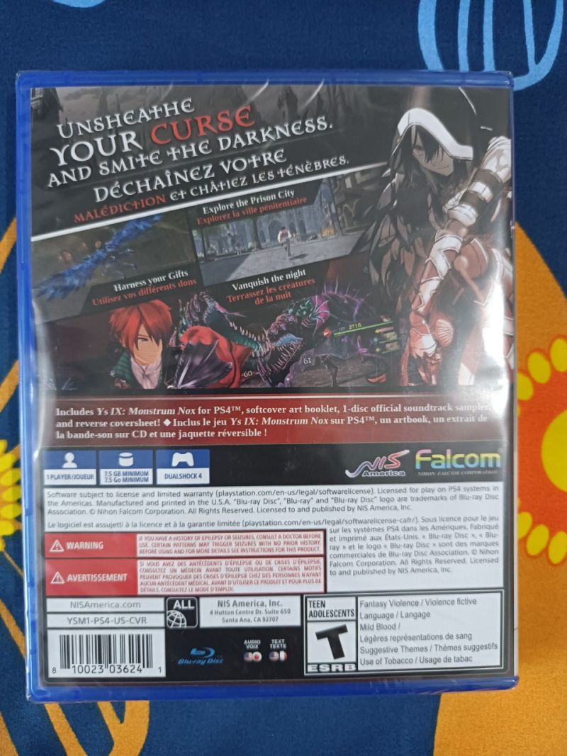 PS4 YS : IX MONSTRUM NOX (NEW) REG 1 US