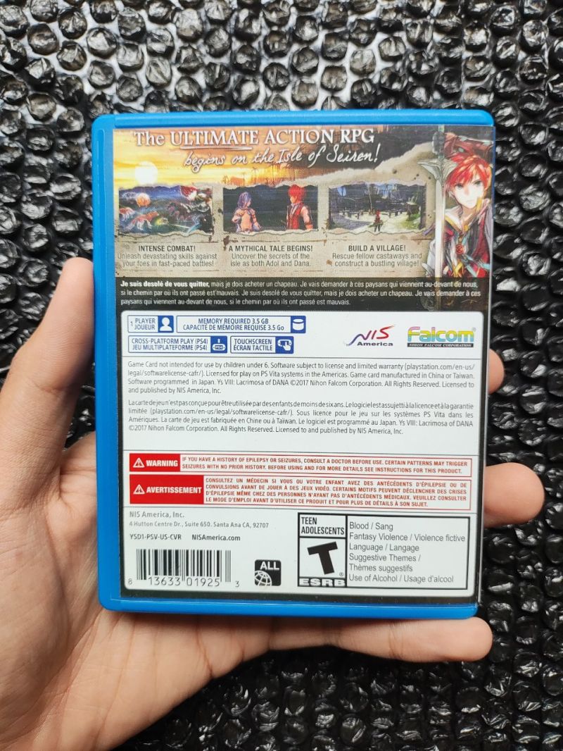 Ps Vita YS Viii Lacrimosa of Dana