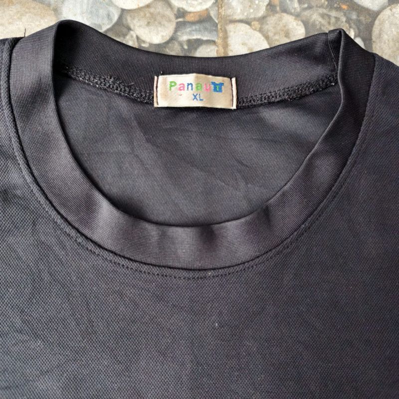 Kaos Polos Hitam Panaut XL – Bahan Polyester Korea | Kaos Olahraga Quick Dry