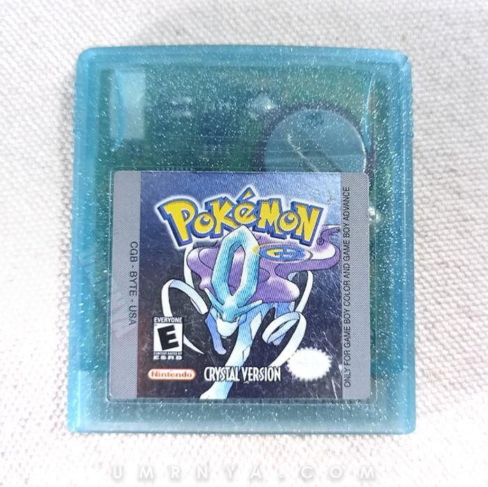 Kaset Original Pokemon Crystal Kristal Nintendo Gameboy Color GBC GBA Cartridge Game