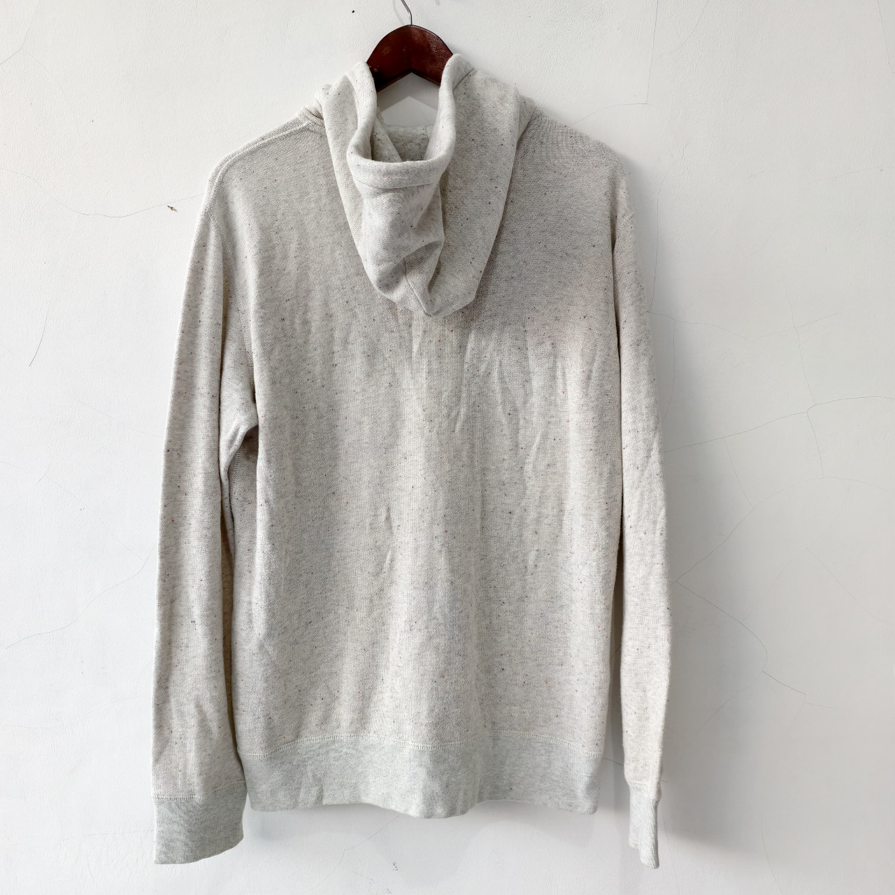ZIP HOODIE UNIQLO - Putih Misty Oreo - size L