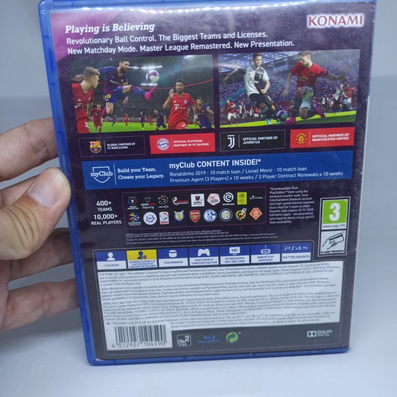 2 pcs BD PS4 PS5 EFootball PES 2020 Cocok untuk Rental