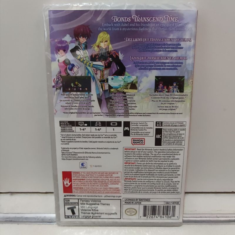 Tales of grace f remastered switch pure US