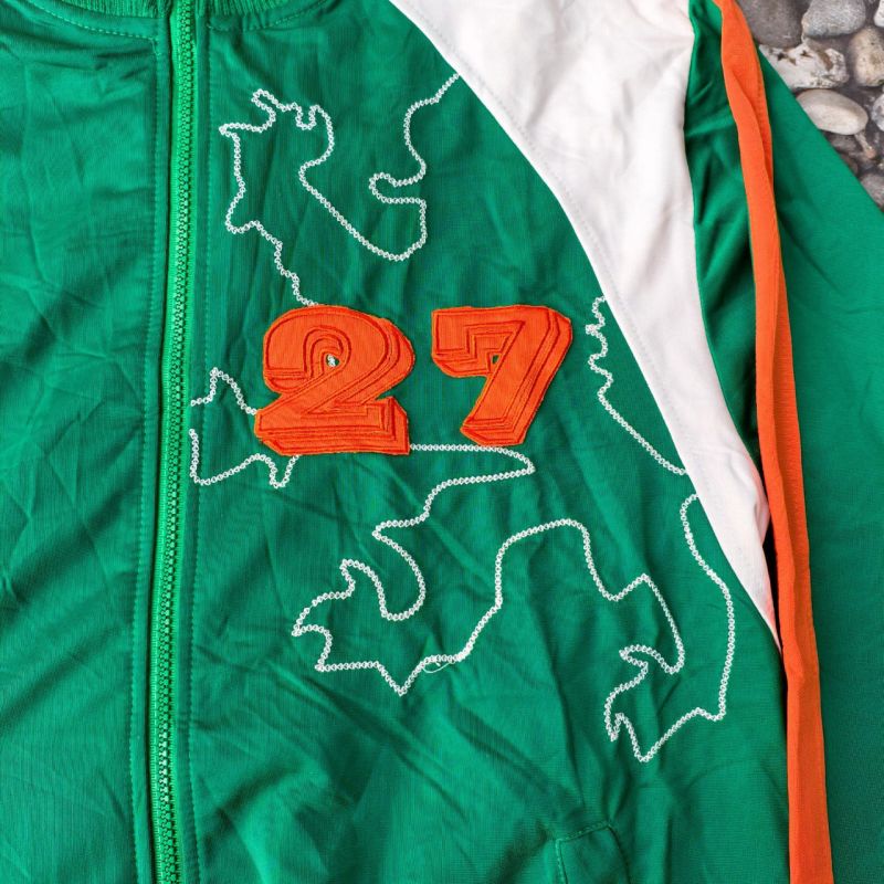 Track Jacket Vintage CO Works 27 Greena Orange Y2K Style