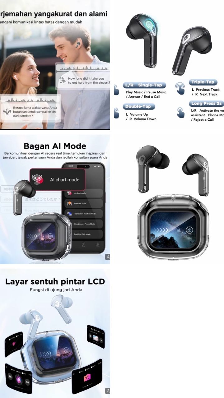 TWS AI Erazer XP16 Touchscreen - Black Color