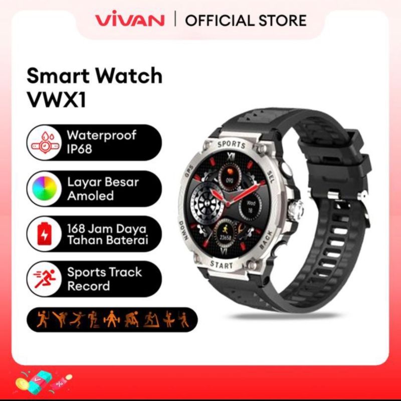 Smartwatch Vivan VWX1 - Titanium Color