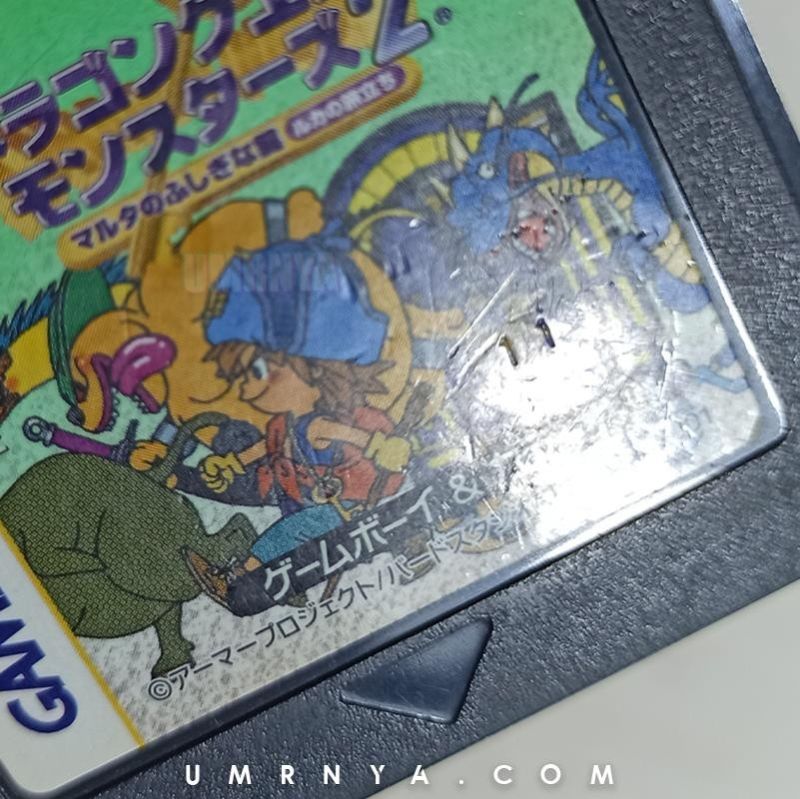 Kaset Dragon Quest Monsters 2 Original Nintendo Gameboy Color GBC GBA SP Cartridge