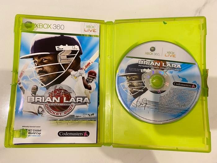 Xbox 360 Brian Lara International Cricket 2007 CD DVD BD Ori Reg PAL