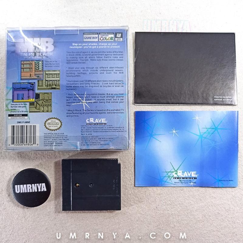 Kaset Original Men In Black MIB The Series CIB Nintendo Gameboy GBC GBA Cartridge Game