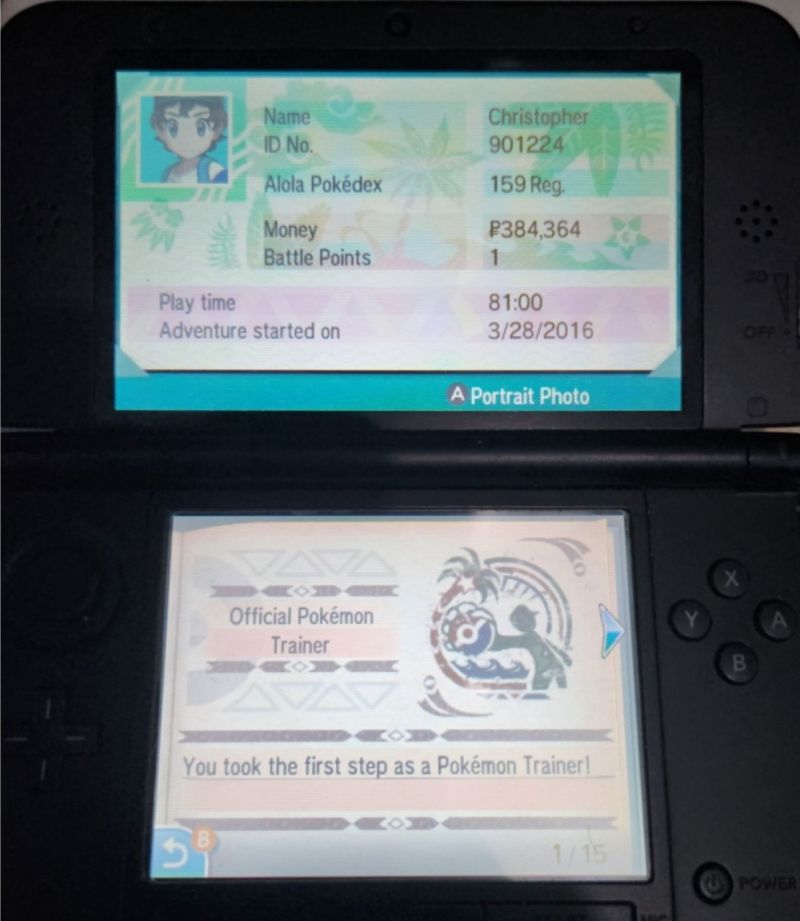 KASET POKEMON SUN ORIGINAL REG.USA