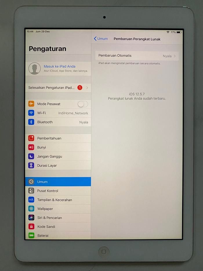 iPad Air 1 Second 16GB Wifi Only Full Set Aman iCloud Unlock Normal Masih Bisa