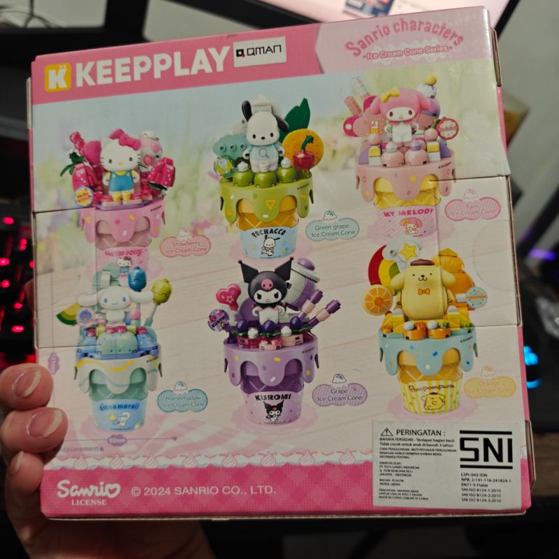 Keeppley Toys Cinnamoroll Official Licensed Marshmallow Ice Cream Cone