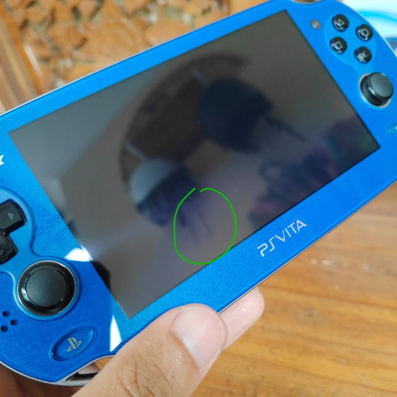 RARE - PS Vita 1000 Fat Sapphire Blue IRS-1001 Fullset Mulus