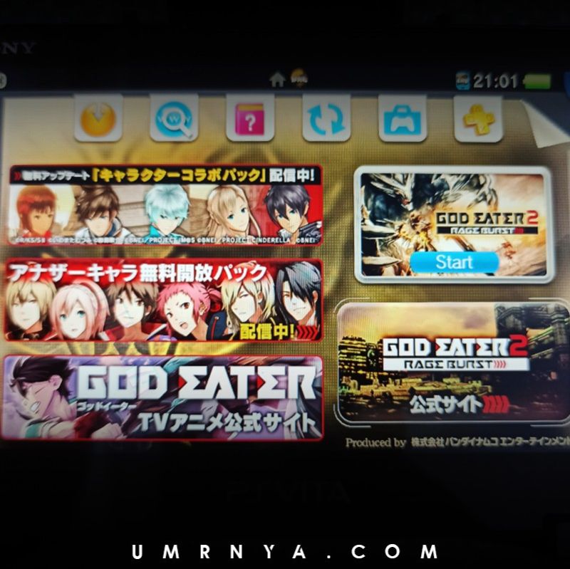 Kaset Original PSVita God Eater 2 Rage burst PS Vita Cartridge Games Playstation