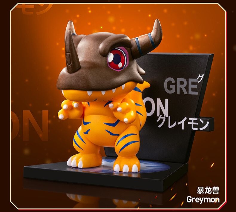 33 + 34 "GREYMON + WARGREYMON OFFICIAL POP MART DIGIMON ADVENTURE FRIDGE MAGNET