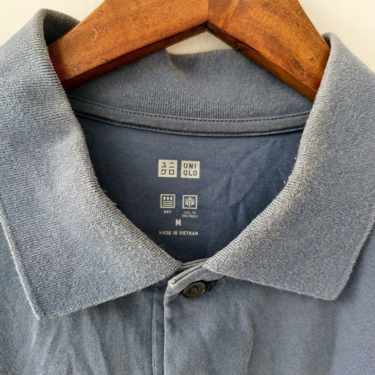 Polo Shirt UNIQLO AIRism Cool Touch Royal Blue (M)