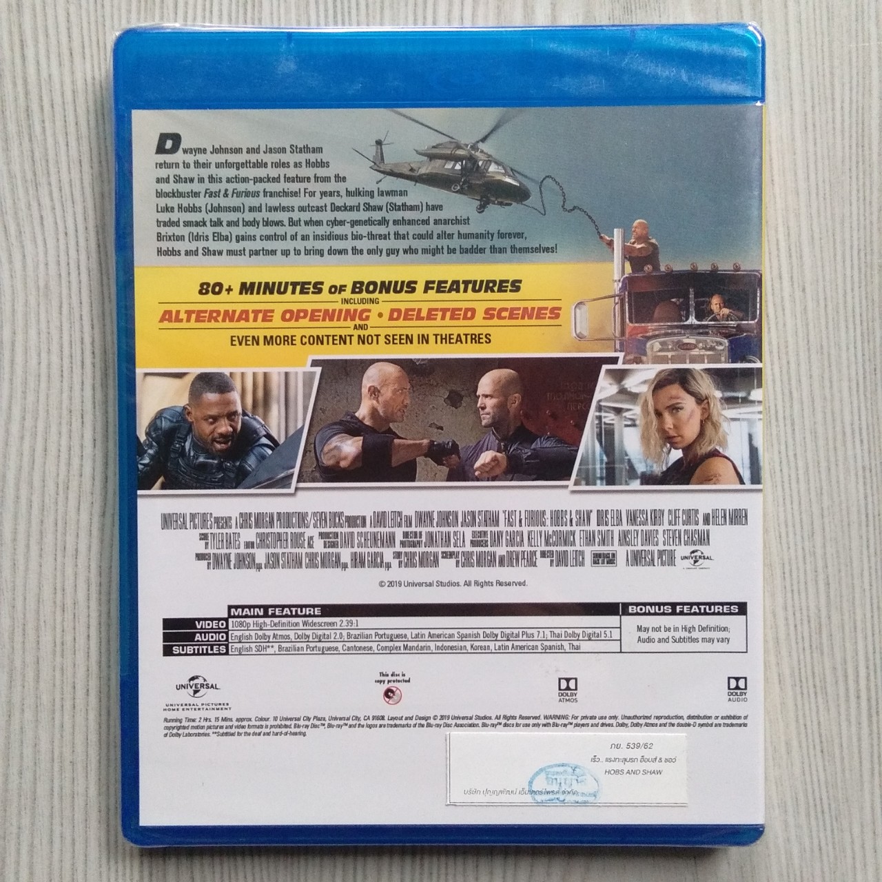 Bluray Movie Original FAST & FURIOUS: HOBBS & SHAW (2019)