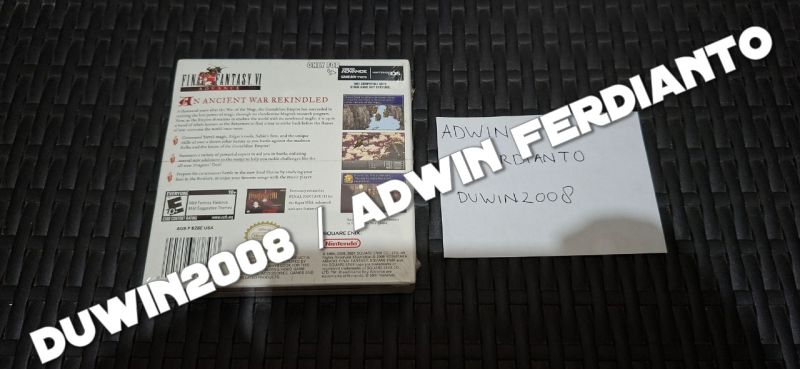 GBA Nintendo Game Boy Advance - Final Fantasy 6 VI Advance