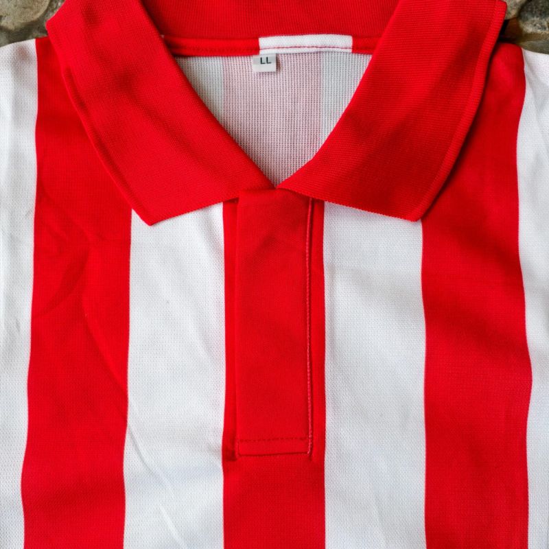 Jersey Stripes Merah Putih Retro – Size LL