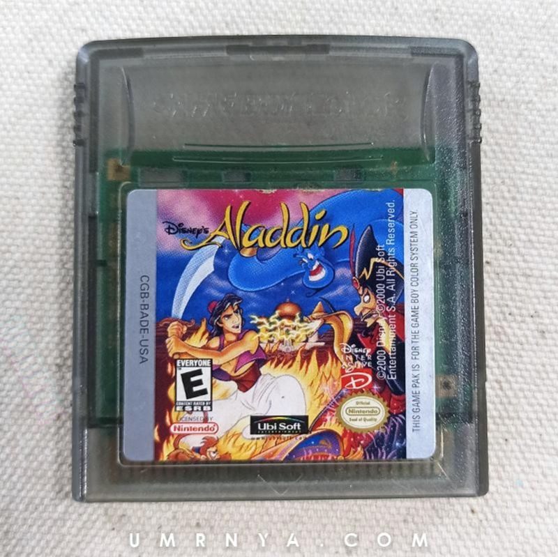 Kaset Gameboy Aladdin Nintendo Game boy Color GBC GBA Nintendo Aladin Cartridge