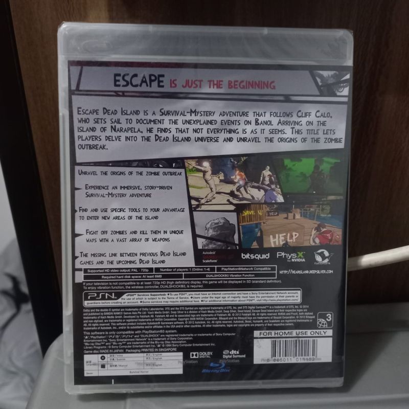 (NEW FACTORY SEALED) PS3 ESCAPE DEAD ISLAND
