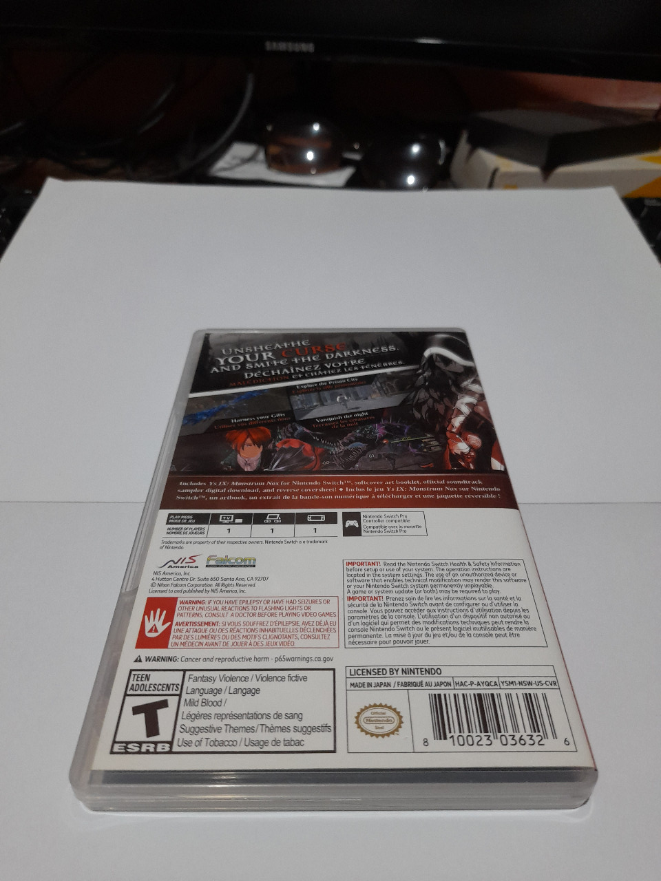 Ys IX : Monstrum Nox Pact Edition - Pure USA Second / Bekas [Game Nintendo Switch]